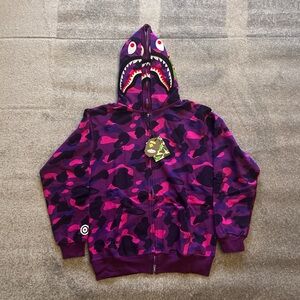 Bape Shark Zip Up Hoodie M